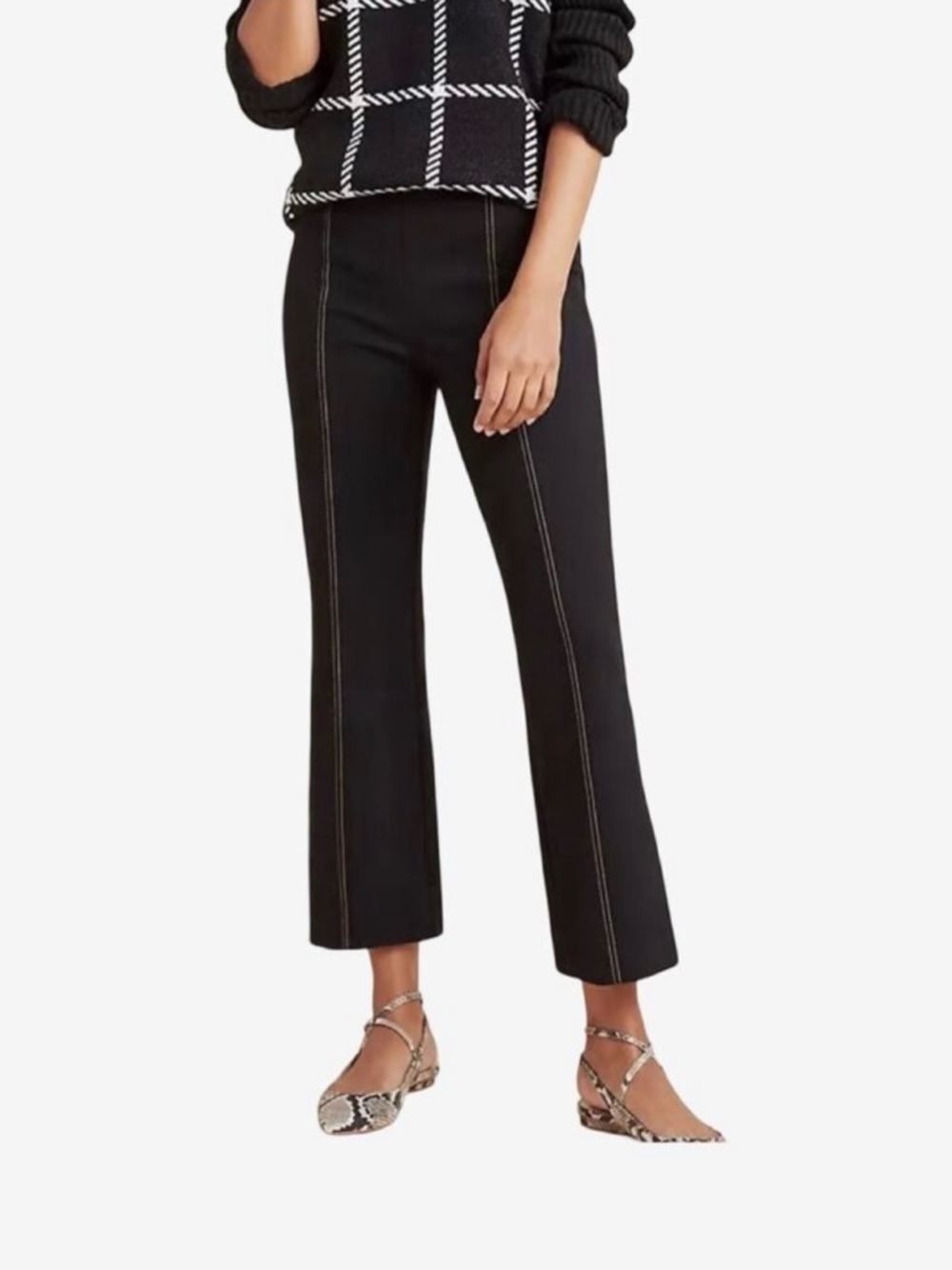 Anthropologie Essential crop flare size S